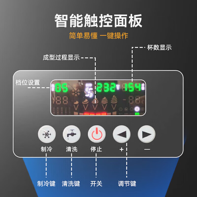 麥大廚經(jīng)濟(jì)款三頭臺(tái)式冰淇淋機(jī)2.0KW 